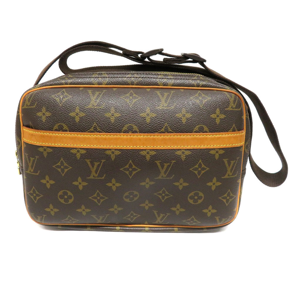 LOUIS VUITTON Reporter Shoulder Bag Monogram Brown